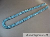 Бусы из топаза голубого